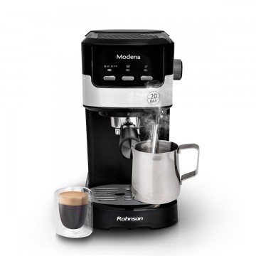 Rohnson Modena R-98010 Μηχανή Espresso 1100W Πίεσης 20bar Μαύρη